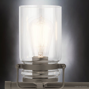 Urban Ambiance - Bath Light - UKC20007 Industrial Indoor Bath Light, 10.25''H x 32.5''W x 6.75''Dep, Olde Bronze Finish, Velora Collection - 