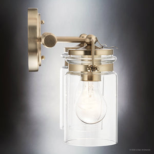 Urban Ambiance - Bath Light - UKC20009 Industrial Indoor Bath Light, 10.25''H x 15.75''W x 6.75''Dep, Champagne Bronze Finish, Velora Collection - 