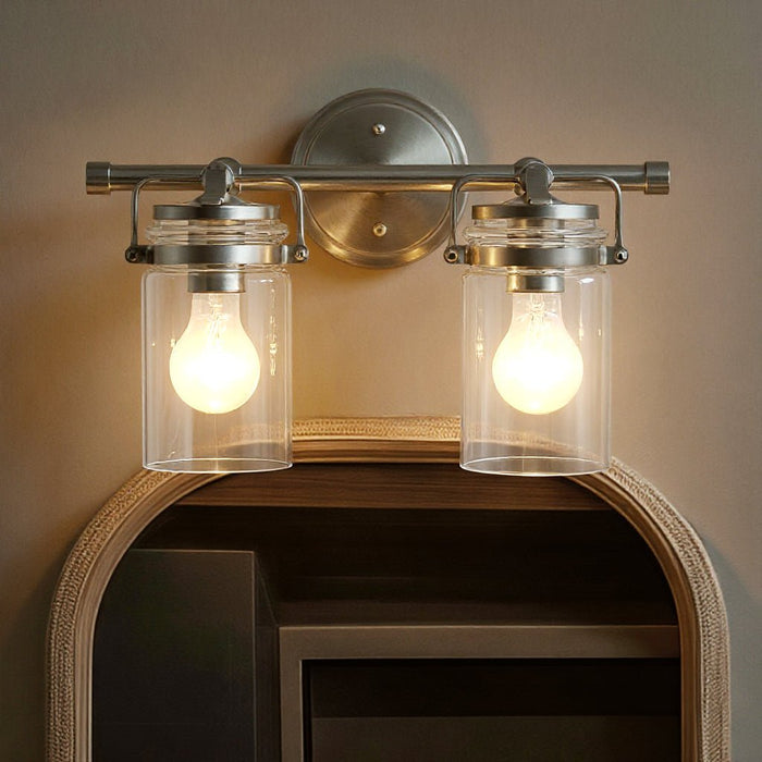 UKC20009 Industrial Indoor Bath Light, 10.25''H x 15.75''W x 6.75''Dep, Champagne Bronze Finish, Velora Collection