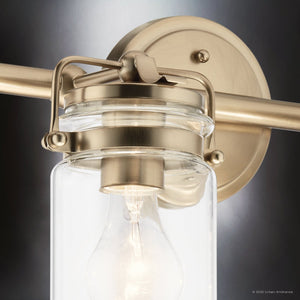 Urban Ambiance - Bath Light - UKC20009 Industrial Indoor Bath Light, 10.25''H x 15.75''W x 6.75''Dep, Champagne Bronze Finish, Velora Collection - 