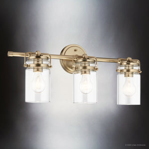 Urban Ambiance - Bath Light - UKC20010 Industrial Indoor Bath Light, 10.25''H x 24''W x 6.75''Dep, Champagne Bronze Finish, Velora Collection - 