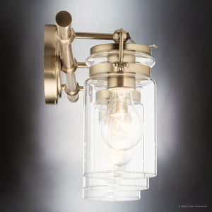 Urban Ambiance - Bath Light - UKC20010 Industrial Indoor Bath Light, 10.25''H x 24''W x 6.75''Dep, Champagne Bronze Finish, Velora Collection - 