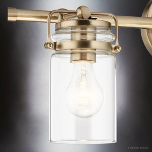 Urban Ambiance - Bath Light - UKC20010 Industrial Indoor Bath Light, 10.25''H x 24''W x 6.75''Dep, Champagne Bronze Finish, Velora Collection - 