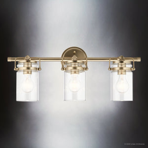 Urban Ambiance - Bath Light - UKC20010 Industrial Indoor Bath Light, 10.25''H x 24''W x 6.75''Dep, Champagne Bronze Finish, Velora Collection - 