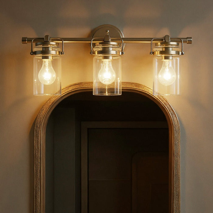 UKC20010 Industrial Indoor Bath Light, 10.25''H x 24''W x 6.75''Dep, Champagne Bronze Finish, Velora Collection