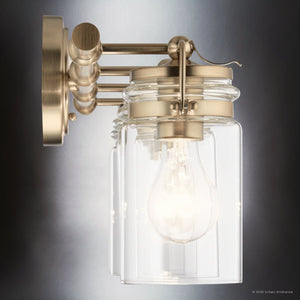 Urban Ambiance - Bath Light - UKC20011 Industrial Indoor Bath Light, 10.25''H x 32.5''W x 6.75''Dep, Champagne Bronze Finish, Velora Collection - 