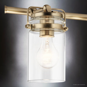 Urban Ambiance - Bath Light - UKC20011 Industrial Indoor Bath Light, 10.25''H x 32.5''W x 6.75''Dep, Champagne Bronze Finish, Velora Collection - 