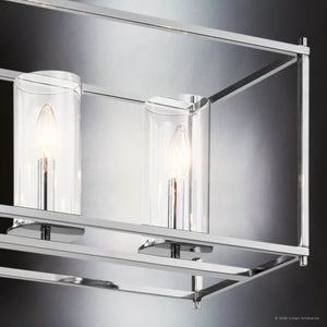 Urban Ambiance - Chandelier - UKC20020 Transitional Indoor Chandelier, 13.5''H x 41.5''W x 10''Dep, Chrome Finish, Marquess Collection - 