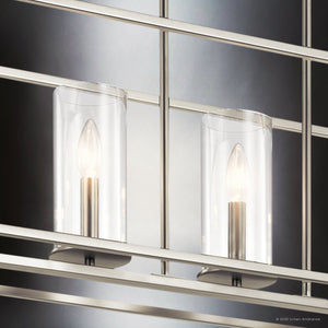 Urban Ambiance - Chandelier - UKC20021 Transitional Indoor Chandelier, 13.5''H x 41.5''W x 10''Dep, Brushed Nickel Finish, Marquess Collection - 