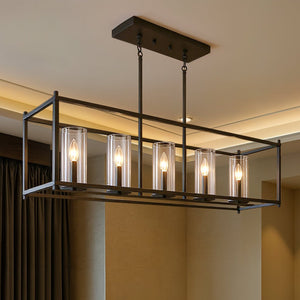 Urban Ambiance - Chandelier - UKC20022 Transitional Indoor Chandelier, 13.5''H x 41.5''W x 10''Dep, Olde Bronze Finish, Marquess Collection - 