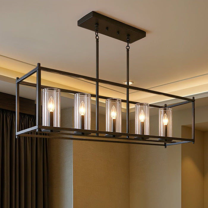 UKC20022 Transitional Indoor Chandelier, 13.5''H x 41.5''W x 10''Dep, Olde Bronze Finish, Marquess Collection