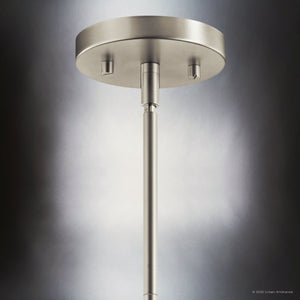 Urban Ambiance - Pendant - UKC20024 Transitional Indoor Pendant, 10.75''H x 6''W x 6''Dep, Brushed Nickel Finish, Marquess Collection - 