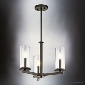 Urban Ambiance - Chandelier - UKC20028 Transitional Indoor Chandelier, 14''H x 18''W x 18''Dep, Olde Bronze Finish, Marquess Collection - 