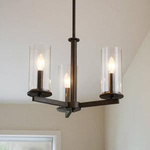 Urban Ambiance - Chandelier - UKC20028 Transitional Indoor Chandelier, 14''H x 18''W x 18''Dep, Olde Bronze Finish, Marquess Collection - 
