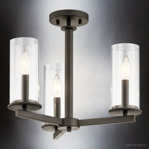 Urban Ambiance - Chandelier - UKC20028 Transitional Indoor Chandelier, 14''H x 18''W x 18''Dep, Olde Bronze Finish, Marquess Collection - 