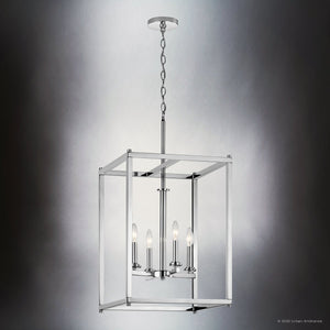 Urban Ambiance - Chandelier - UKC20029 Transitional Indoor Chandelier, 31''H x 16''W x 16''Dep, Chrome Finish, Marquess Collection - 