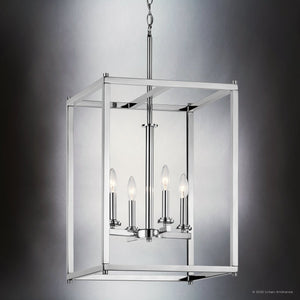 Urban Ambiance - Chandelier - UKC20029 Transitional Indoor Chandelier, 31''H x 16''W x 16''Dep, Chrome Finish, Marquess Collection - 