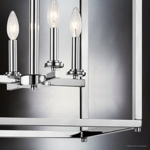 Urban Ambiance - Chandelier - UKC20029 Transitional Indoor Chandelier, 31''H x 16''W x 16''Dep, Chrome Finish, Marquess Collection - 