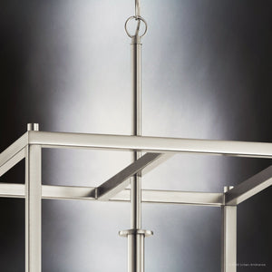 Urban Ambiance - Chandelier - UKC20030 Transitional Indoor Chandelier, 31''H x 16''W x 16''Dep, Brushed Nickel Finish, Marquess Collection - 