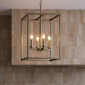 Urban Ambiance - Chandelier - UKC20030 Transitional Indoor Chandelier, 31''H x 16''W x 16''Dep, Brushed Nickel Finish, Marquess Collection -