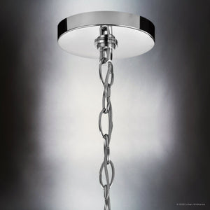 Urban Ambiance - Chandelier - UKC20032 Transitional Indoor Chandelier, 22.25''H x 26.25''W x 26.25''Dep, Chrome Finish, Marquess Collection - 