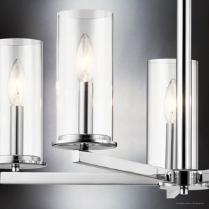 Urban Ambiance - Chandelier - UKC20032 Transitional Indoor Chandelier, 22.25''H x 26.25''W x 26.25''Dep, Chrome Finish, Marquess Collection - 