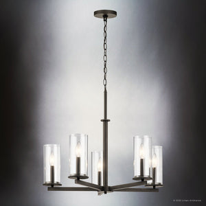 Urban Ambiance - Chandelier - UKC20034 Transitional Indoor Chandelier, 22.25''H x 26.25''W x 26.25''Dep, Olde Bronze Finish, Marquess Collection - 