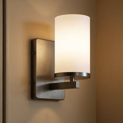 Urban Ambiance - Bath Light - UKC20036 Transitional Indoor Bath Light, 9.25''H x 4.5''W x 6.25''Dep, Brushed Nickel Finish, Marquess Collection - 