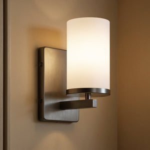 Urban Ambiance - Bath Light - UKC20036 Transitional Indoor Bath Light, 9.25''H x 4.5''W x 6.25''Dep, Brushed Nickel Finish, Marquess Collection - 