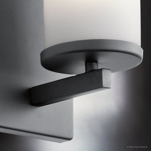 Urban Ambiance - Bath Light - UKC20038 Transitional Indoor Bath Light, 9.25''H x 4.5''W x 6.25''Dep, Black Finish, Marquess Collection - 