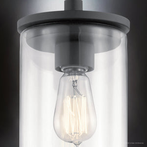 Urban Ambiance - Pendant - UKC20039 Transitional Indoor Pendant, 10.75''H x 6''W x 6''Dep, Black Finish, Marquess Collection - 