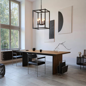 Urban Ambiance - Chandelier - UKC20041 Transitional Indoor Chandelier, 31''H x 16''W x 16''Dep, Black Finish, Marquess Collection - 