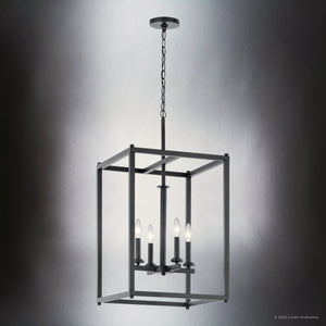 Urban Ambiance - Chandelier - UKC20041 Transitional Indoor Chandelier, 31''H x 16''W x 16''Dep, Black Finish, Marquess Collection - 