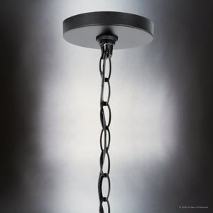 Urban Ambiance - Chandelier - UKC20041 Transitional Indoor Chandelier, 31''H x 16''W x 16''Dep, Black Finish, Marquess Collection - 