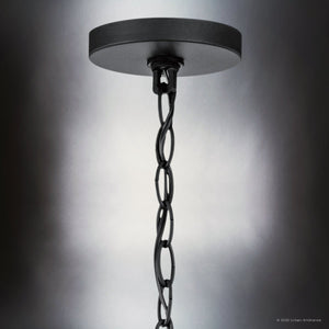 Urban Ambiance - Chandelier - UKC20042 Transitional Indoor Chandelier, 22.25''H x 26.25''W x 26.25''Dep, Black Finish, Marquess Collection - 