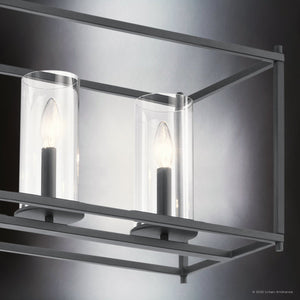 Urban Ambiance - Chandelier - UKC20043 Transitional Indoor Chandelier, 13.5''H x 41.5''W x 10''Dep, Black Finish, Marquess Collection - 