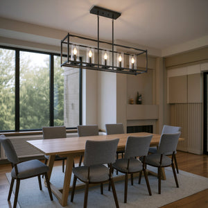 Urban Ambiance - Chandelier - UKC20043 Transitional Indoor Chandelier, 13.5''H x 41.5''W x 10''Dep, Black Finish, Marquess Collection - 
