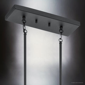 Urban Ambiance - Chandelier - UKC20043 Transitional Indoor Chandelier, 13.5''H x 41.5''W x 10''Dep, Black Finish, Marquess Collection - 