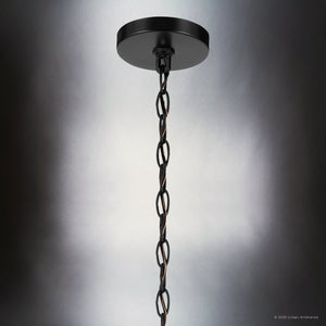 Urban Ambiance - Chandelier - UKC20049 Transitional Indoor Chandelier, 21.75''H x 32.25''W x 32.25''Dep, Black Finish, Marquess Collection - 