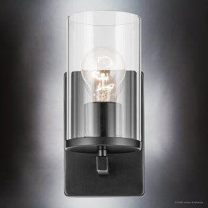 Urban Ambiance - Bath Light - UKC20050 Transitional Indoor Bath Light, 9.25''H x 4.5''W x 6.25''Dep, Black Finish, Marquess Collection - 