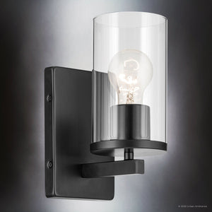 Urban Ambiance - Bath Light - UKC20050 Transitional Indoor Bath Light, 9.25''H x 4.5''W x 6.25''Dep, Black Finish, Marquess Collection - 