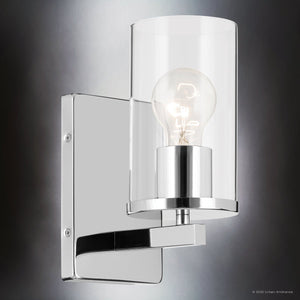 Urban Ambiance - Bath Light - UKC20051 Transitional Indoor Bath Light, 9.25''H x 4.5''W x 6.25''Dep, Chrome Finish, Marquess Collection - 