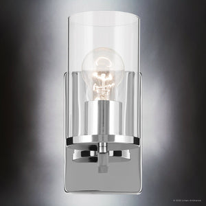 Urban Ambiance - Bath Light - UKC20051 Transitional Indoor Bath Light, 9.25''H x 4.5''W x 6.25''Dep, Chrome Finish, Marquess Collection - 
