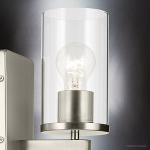 Urban Ambiance - Bath Light - UKC20052 Transitional Indoor Bath Light, 9.25''H x 4.5''W x 6.25''Dep, Brushed Nickel Finish, Marquess Collection - 