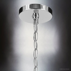 Urban Ambiance - Chandelier - UKC20056 Transitional Indoor Chandelier, 21.75''H x 32.25''W x 32.25''Dep, Chrome Finish, Marquess Collection - 