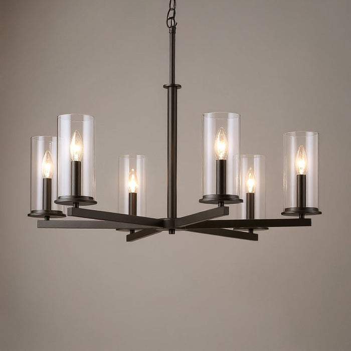 UKC20057 Transitional Indoor Chandelier, 21.75''H x 32.25''W x 32.25''Dep, Olde Bronze Finish, Marquess Collection