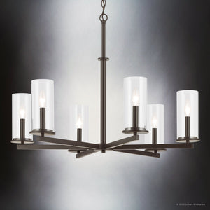 Urban Ambiance - Chandelier - UKC20057 Transitional Indoor Chandelier, 21.75''H x 32.25''W x 32.25''Dep, Olde Bronze Finish, Marquess Collection - 