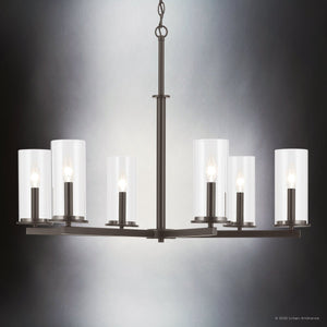 Urban Ambiance - Chandelier - UKC20057 Transitional Indoor Chandelier, 21.75''H x 32.25''W x 32.25''Dep, Olde Bronze Finish, Marquess Collection - 
