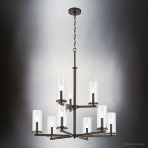 Urban Ambiance - Chandelier - UKC20062 Transitional Indoor Chandelier, 32.5''H x 32.25''W x 32.25''Dep, Olde Bronze Finish, Marquess Collection - 