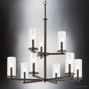 Urban Ambiance - Chandelier - UKC20062 Transitional Indoor Chandelier, 32.5''H x 32.25''W x 32.25''Dep, Olde Bronze Finish, Marquess Collection - 